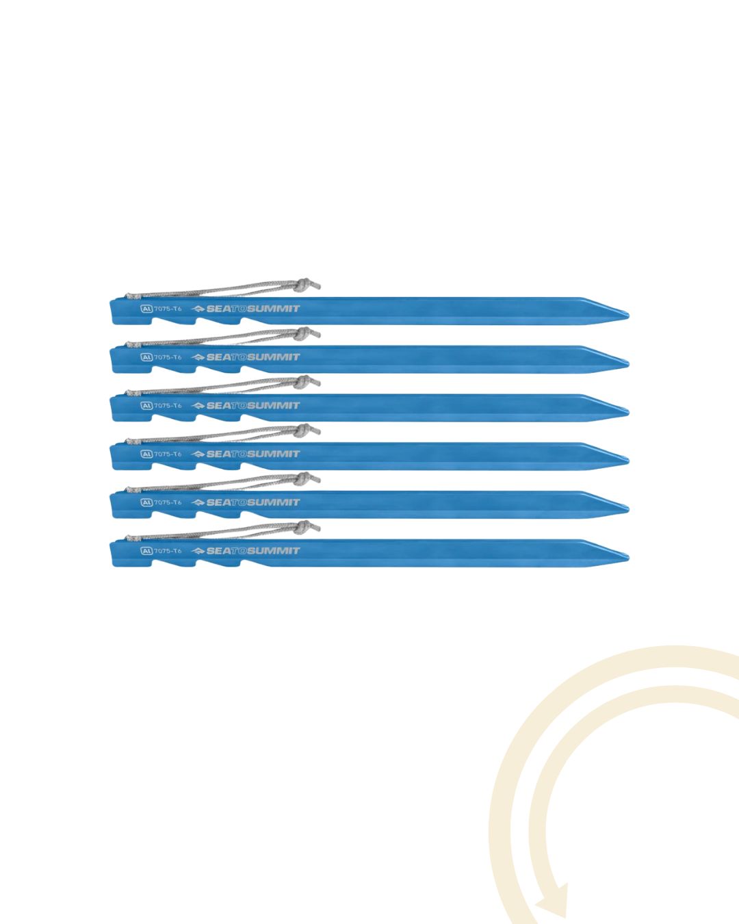 Sea to Summit Pack de 6 sardines pour tente - Ground Control Light Tent Pegs
