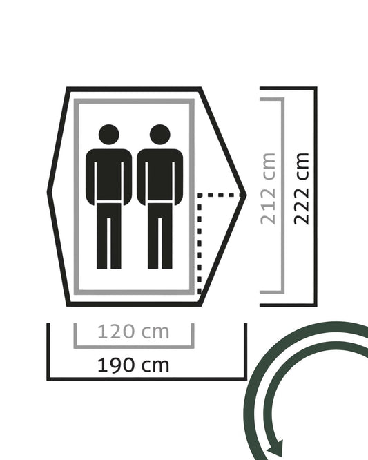 Salewa Tente Micra II - 2 personnes - Cactus grey