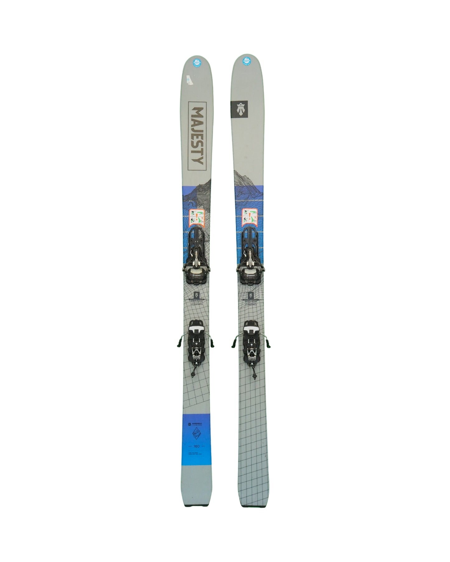 Majesty- Ski de randonnée Superwolf+ fix Marker Alpinist + peaux