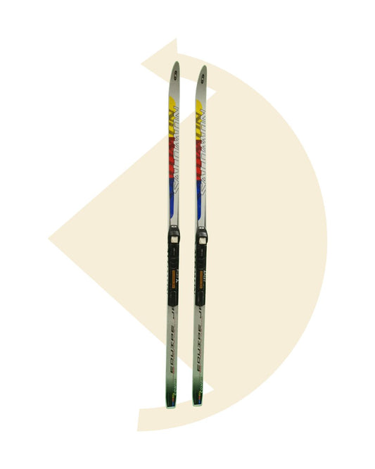 Salomon- Skis de fond reconditionné Salomon Equip Junior+ fixations
