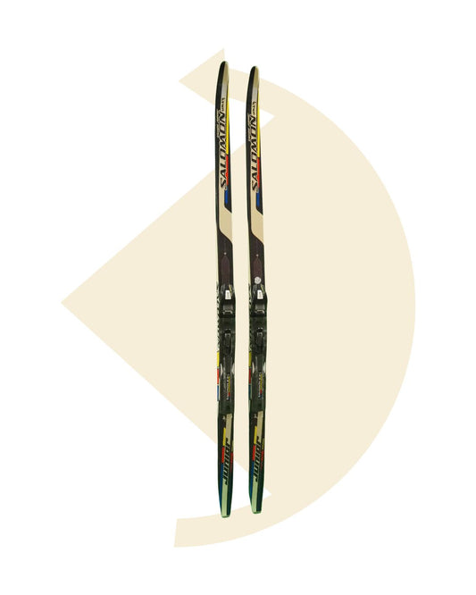Salomon- Skis de fond reconditionné Salomon Equip Junior+ fixations